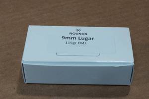 lot 345 image: 50 9mm Luger 115 Gr FMJ Ammo