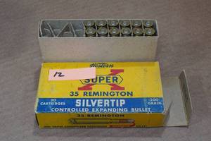 lot 357 image: 12 Western Super-X .35 Rem 200 Gr Silvertip Ammo