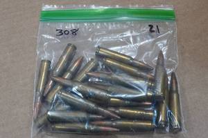 lot 374 image: 21 .308 Win SP Ammo