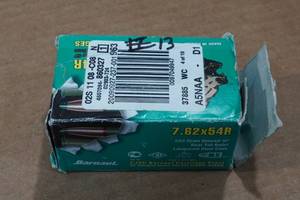 lot 377 image: 13 Brown Bear 7.62 x 54R 203 Gr SP Steel Case Ammo