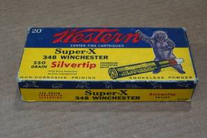 lot 387 image: 20 Western Super-X .348 Winchester 250 Gr Silvertip Ammo