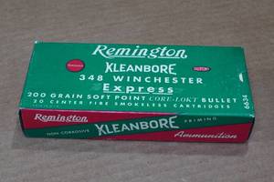 lot 388 image: 20 Remington .348 Winchester 200 Gr Core-Lokt SP Ammo
