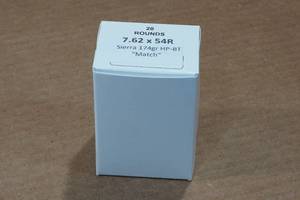 lot 418 image: 20 7.62 x 54R 174 Gr Sierra HP-BT Match Ammo