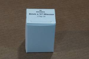 lot 422 image: 20 8mm x 57 Mauser 174 Gr SP Ammo