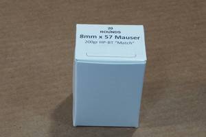 lot 423 image: 20 8mm x 57 Mauser 200 Gr HP-BT Match Ammo