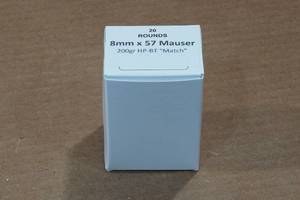 lot 424 image: 20 8mm x 57 Mauser 200 Gr HP-BT Match Ammo