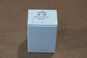 lot 425 image: 20 .30-06 Sprg 175 Gr Sierra HP Match Ammo