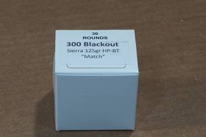 lot 435 image: 30 .300 Blackout 125 Gr Sierra HP-BT Match Ammo