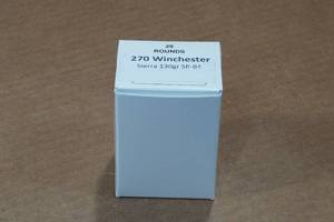 lot 437 image: 20 .270 Win 130 Gr Sierra SP-BT Ammo