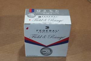 lot 449 image: 25 Federal Field & Range 12 Gauge 2-34 7.5 Shot Shotshells