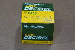 lot 457 image: 25 Remington Low Decibel .410 Bore 2-12 9 Shot Shotshells
