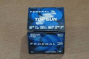lot 458 image: 20 Federal Top Gun .410 Bore 2-12 9 Shot Shotshells