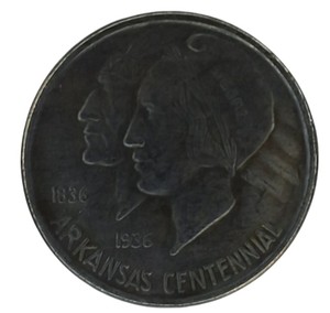 lot 5 image: 1937 Arkansas Centennial Half Dollar Replica