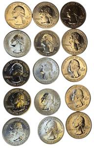 lot 22 image: Fifteen (S) Mint Marked  America The Beautiful Proof Coins.  Uncirculated 
