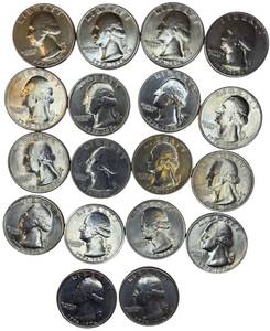 lot 29 image: Twenty 1976 Bicentennial Quarters from various mints, all in great condition NICE