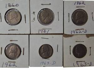 lot 49 image: A mixed lot of   nickels collected between 1940 and the 1980s, sourced from an old nickel collection.