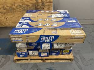 lot 10 image: Pallet of 19- Insta Net Sports Nets- Size 10, 14 and 17 feet