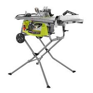 RYOBI 15 Amp 10 in. Expanded Capacity Portable Corded Table Saw With Rolling Stand  Customer Returns See Pictures