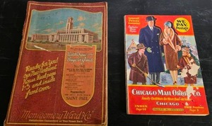 lot 130 image: Montgomery Ward HO catalog and Chicago Mail Order Co. catalog