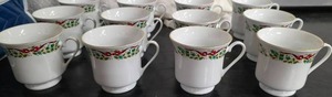 lot 159 image: MCM Christmas Domestications CoffeeTea Cups (12)
