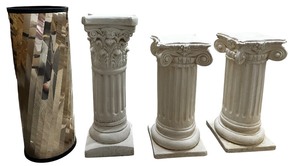 lot 93 image: Roman Pillar Bundle  Outdoor Tall Planter