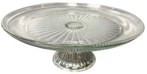 lot 065 image: Anchor Hocking 12 Canton Pedestal Glass Cake Stand AKA Anapolis Clear