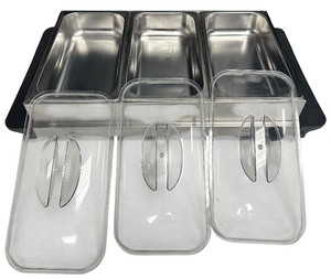 lot 076 image: 3 Tray Buffet server and Food Warmer