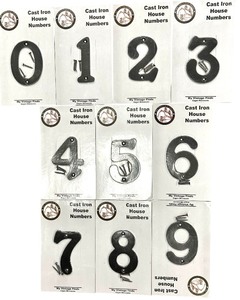 lot 251 image: Cast Iron House Numbers, Flat Dimension