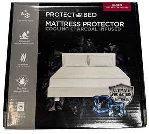 lot 109 image: QUEEN Protect-A-Bed Cooling Charcoal Infused Mattress Protector