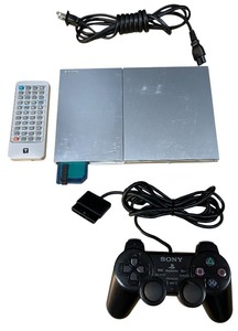lot 023 image: Sony PlayStation 2 Game Console with One Remote, Memory Card and Wired Controller