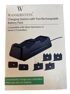 lot 175 image: Wasserstein Charging Station with Two Rechargeable Battery Packs, designed for Xbox One, Series S, and Series X controllers