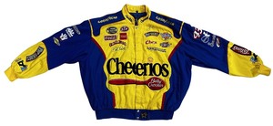 lot 174 image: vintage AUTOGRAPHED 2XL NASCAR racing jacket, specifically a Bobby Labonte #43 Cheerios jacket