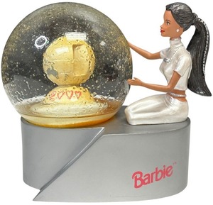 lot 041 image: Barbie 2000 Millennium Musical Snowglobe by Avon