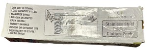 lot 201 image: Stainless Steel Folding Clothes Rack, Wall Mountable