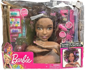 lot 200 image: Barbie Rainbow Sparkle Deluxe Styling Head