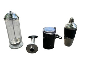 lot 230 image: KItchen Bundle (3) Krups Coffee Grinder, Mixer, Straw Holder, Pineapple Corer