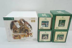 lot 45 image: Department 56 Dickens Village Series (1ct) & Twelve Days of Dickens Village (4ct)