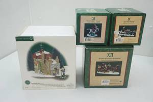 lot 47 image: Department 56 Dickens Village Series (1ct) & Twelve Days of Dickens Village (3ct)