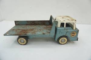 lot 64 image: VintageAntique Nylint Ford COE Rapid Deliver Stake Bed Truck 1960s