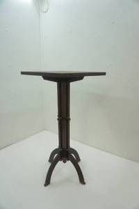 lot 2 image: Vintage Wooden Side Table 29 tall. 15x15 square top