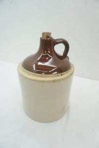 lot 98 image: Antique Two-Tones Stoneware Jug 2 Gallon