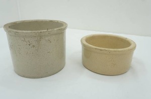 lot 99 image: Antique Stoneware Crocks (2ct)