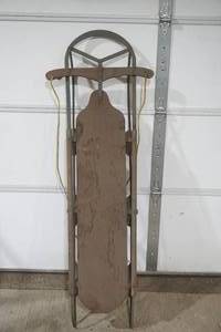 lot 148 image: Vintage 2 Person Toboggan