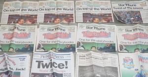 lot 173 image: Vintage Newspaper Headlines of The Twins World Series Huge Collection