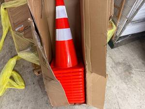 lot 22 image: 12 Pack of Orange Safety Cones
