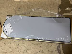 lot 39 image: Gold Rounded Full Length Mirror