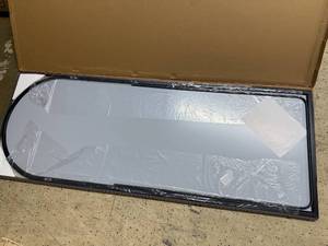 lot 40 image: Black Rounded Full Length Mirror