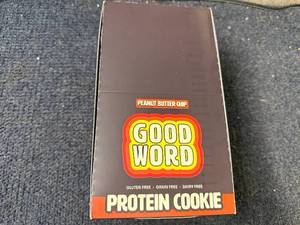 lot 105 image: 12 Pack of Good Word Peanut Butter Chip Protein Cookies