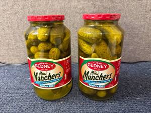 lot 119 image: 2 Jars of Gedney Mini Munchers