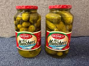 lot 120 image: 2 Jars of Gedney Mini Munchers